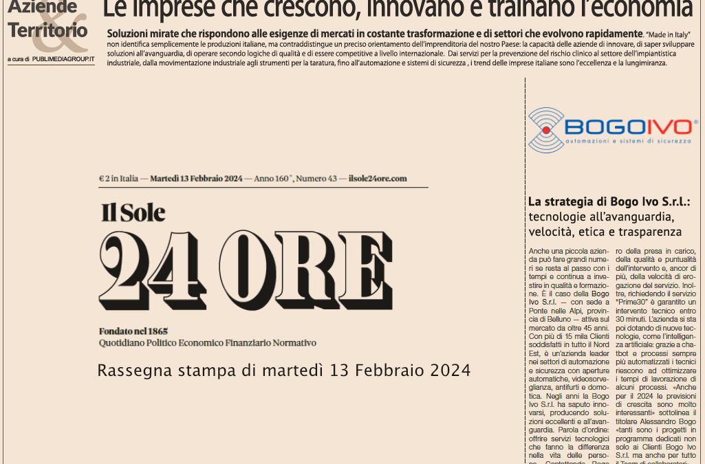 La strategia di Bogo Ivo S.r.l.: tecnologie all’avanguardia, velocità, etica e trasparenza